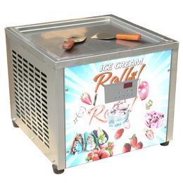 Free shipping to door US Commercial countertop food processing equipment 45CM ice pan roll ice cream machine fried