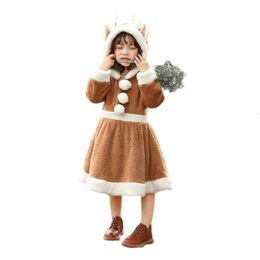 Cosplay Christmas Costume Women Designer Cosplay Costume Color Parent-child Animal Costume Christmas Elk Skirt Plays Coral Velvet Parent-child Costume