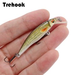 Baits Lures TREHOOK 5cm 26g Mini Crankbait Minnow Floating Wobblers Fishing Lure Hard Lifelike Artificial Bait Pike Black 231023