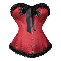 Bustiers & Corsets Waist Trainer Tops Sexy Korsefor Women Black White Corset Zipper Corselet Overbust Ladies Body Shaper Top