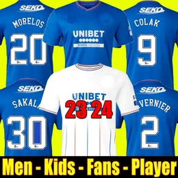 XXL XL 23 2024 Rangers Soccer Jerseys Glasgow 2023 2024 home away Legendary version DEFOE BARKER MORELOS Men kids training Football Fans players MORELOS