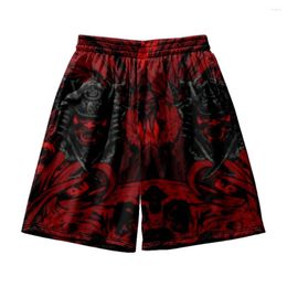 Men's Shorts Japanese Samurai Print Men Track Streetwear Casual Baggy Harajuku Beach Bermuda Masculina Joggers