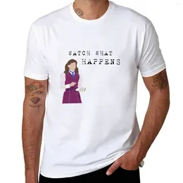 Men's Polos Katherine Plumber 'Watch What Happens' T-Shirt Quick Drying Sweat Shirts T Shirt Men