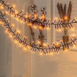 Strings 1000/1500 LED Firecrackers String Light Outdoor Cluster Garland Fairy Lights 8 Modes Waterproof For Christmas Wedding Decor