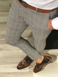 Arrival Casual Plaid Suit Pants Spring Brand Business Formal Wear Dress Slim Fit 2020 Clothes Trousers Male