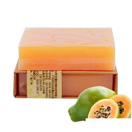 Handmade Soap Natural Organic Herbal Green Papaya Whitening Handmade Soap Lightening Skin Remove Acne Moisturising Cleansing Bath Drop Dhas7