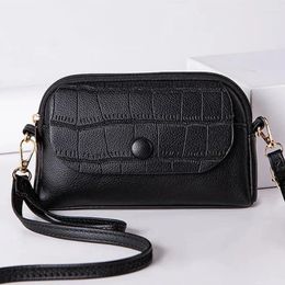 Evening Bags PU Leather Crocodile Pattern Shoulder For Women 2023 Casual Mini Crossbody Bag Lady Small Wrist Black Purse And Handbag