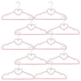 Storage Bags 10 Pcs Heart Shaped Hangers Dress Clothes Wardrobe Shirt Clothing Velvet Adult Closet Suit Plastic