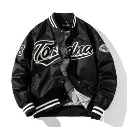 Мужская бейсбольная куртка в стиле хип-хоп, весенне-осенняя женская уличная куртка с вышивкой и надписью