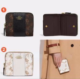 Woman and Man CE202 Bilfold Wallet Women Business Bicolor Fashion Handbag Fold Short Zip Coin Snap Purse 202