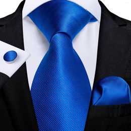 Bow Ties Brand Business Solid Colors Handkerchief Cufflink Set For Men 7.5cm Slim Necktie Party Wedding Accessoreis Gifts