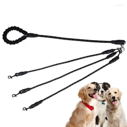 Dog Collars 3 In 1 Leash Pet Traction Rope Multiple Multi Way Splitter Three With 360 Swivel Device And Padded