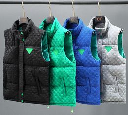 mens vest plaid puffer vest men Thickened warm down cotton designer vest