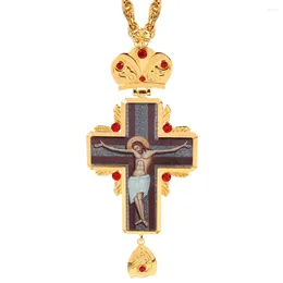 Pendant Necklaces High Quality Pectoral Cross Orthodox Russia Jewellery Pastor Craft Supplies
