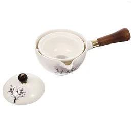 Dinnerware Sets Flower Pattern Teapot Handheld Retro Side Handle Tea Kettle Making Pot