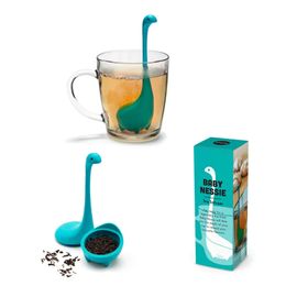 Su Canavar Silikon Çay Filtresi Hayvan Çay Camı Güzel Göl Su Canavar Çay Seti