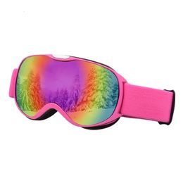 Ski Goggles Dzieci szklanki narciarstwa antyfogowa podwójna warstwa soczewki Dziecko Duże narciarstwo gogle chłopca dziewczyny snowboard snowboard zimowy