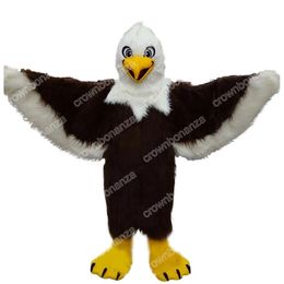 Cute Brown Eagle Mascot Costumes Halloween Cartoon Character Outfit Suit Xmas Outdoor Party Outfit Unisex Promotional Advertising Clothings