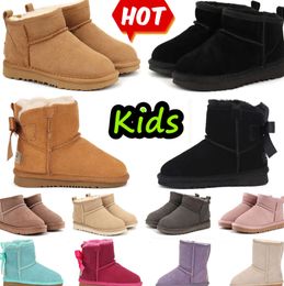 Kids Boots Kid Tasman Slippers Toddler Australia Snow Boot Children Shoes Winter Classic Ultra Mini Baby Boys Girls Ankle Booties Child Fur Suede fd54