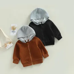 Jackets 0-4Y Baby Warm Jacket Coats Boys Autumn Winter Clothing Kids Long Sleeve Zipper Hooded Tops Toddler Children Outerwear