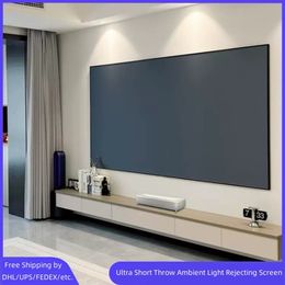PET Crystal 16:9 Fixed Fram Projection Screen 120 Inch ALR Projector Screen for 4K Ultra Short Throw Laser Projector