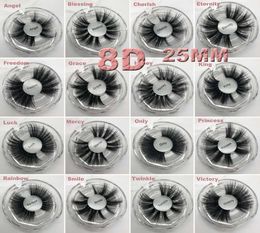 25mm 5D mink eyelashes 16 styles 1 pair Super Long natural Thick 25MM 100 Mink Lashes Lifelike handmade 7451598