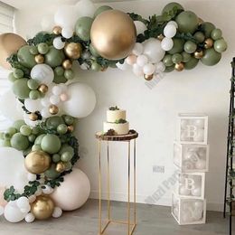 Christmas Decorations Retro Green Balloon Garland Arch Kit Wedding Birthday Balloons Decoration Party For Baby Shower Decor 231023