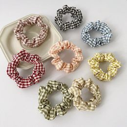 Hair Accessories Korean Style Bands For Girls Plaid Baby Tie Rope Adult And Children Headband Headwear Wholesale