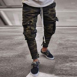 Men's Jeans 2023 Street Men's Stretch Casual Cargo Pants Camouflage Army Design Hip Hop Ankle Zipper Jogger Slim Fit Men