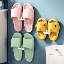 Slipper Rack Self-adhesive Bathroom Simple Slipper Hook Toilet Drainage Rack Wall Mounted Bedroom Storage Hook Shoe Drying Rack LX6186