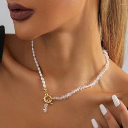 Pendant Necklaces Creativity Exquisite Natural Stone Imitation Pearl Necklace Personality Simple Fashion Charm For Women Jewellery Gift