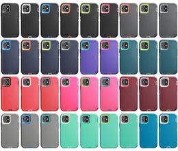 Defender Shockproof PC Case Back Cases TPE Rubber Cover Shockproof Cellphone 2 in 1 Covers With Clip For iPhone 15 pro max iPhone 11 12 13 14 Models