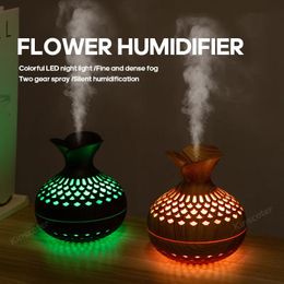 Essential Oils Diffusers Wood Grain Humidifier 300ml USB Aroma Diffuser Atomizer Household Hydrating Instrument Desktop 231023