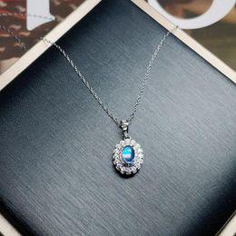 Pendants S925 Sterling Silver Pure Natural Moonlight Stone Charm Round Crown Pendant Necklace Without Optimised Main