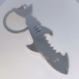 Metal Keychain Shark Bottle Opener Keychain Creative Gift Multifunctional Keychain