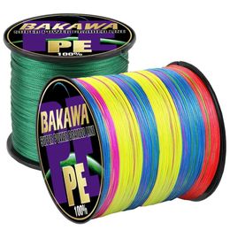 Braid Line BAKAWA 4 Braided Fishing 300M 100M Japan PE Multifilament Carp Sea Saltwater Floating Wire Accessories 231023