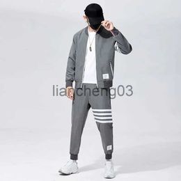 Men's Tracksuits Ropa Mens Clothing Hoodie Korean Fashion Mens Designer Clothes 2 Piece Sets Outfit 2023 Spring Fall Jacket and Pants Casual Suit J231023