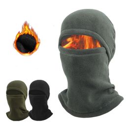 Cycling Caps Masks Winter Fleece Tactical Military Balaclava Hat Men Face Mask Cap Hunting Hiking Skiing Scarf Snowboard 231023