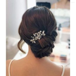 Hair Clips Rhinestone Bridal Comb Hand Drill Plug