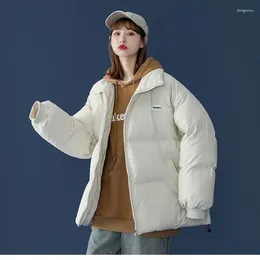 Women's Trench Coats 2023 Winter Coat For Women Trend Korean Style Loose Short Parkas Simple Solid Colour Keep Warm Casual Jacket