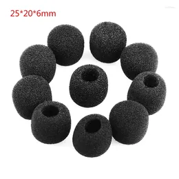 Microphones 10pcs Headset Replacement Cover Gooseneck Sponge Foam Microphone Windscreen