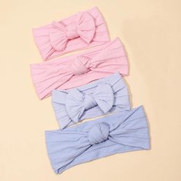 Hair Accessories 20 Sets/Lot Mom And Baby Knot Bow Nylon Turban Headband Mother Daughter Soft Headwear