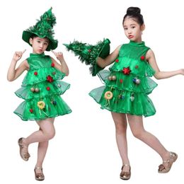 Cosplay Christmas Costume Women Designer Cosplay Costume Children's Clothing Girls Christmas Tree Dress Performance Dress Green Elf