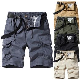 Men's Shorts Summer Cotton Tactical Cargo Men Fashion Casual Military Short Pants Loose Multiple Pocket