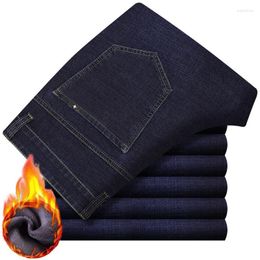 Men's Jeans Men's Cm Mens Winter Plus Velvet Tall Men's Trousers Stretch Straight High Long Length Pants Version Warm