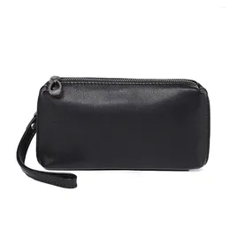 Wallets Men Wallet Zipper Purse Notecase Handbag Birthday Gift With Lanyard