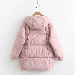 Women's Trench Coats Fall Winter Coat Women Soft Warm Bubble Jacket For Female 2023 Korean Version Loose Parkas With A Hood Big Pocket