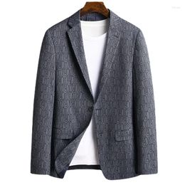 Men's Suits Arrival Fashion Thin Suit Men Stretch Casual Young Single Breasted Blazers Plus Size M L XL 2XL 3XL 4XL