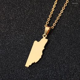 Pendant Necklaces Trendy Belize Country Map Stainless Steel Gold Colour Women Small Size Jewellery Patriotic Gift