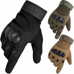 Cycling Gloves Motorcycle Gloves Men Tactical Military Hunting Shooting Knuckle Protection Sports Full Finger Cycling Bike Gloves Women Bicycle 231023